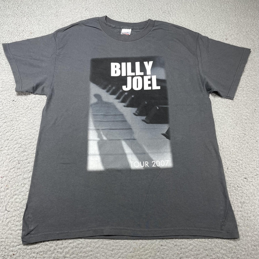 Billy‎ Joel Tennessee River Shirt Mens Large Gray Tour 2007 Concert Graphic Tee